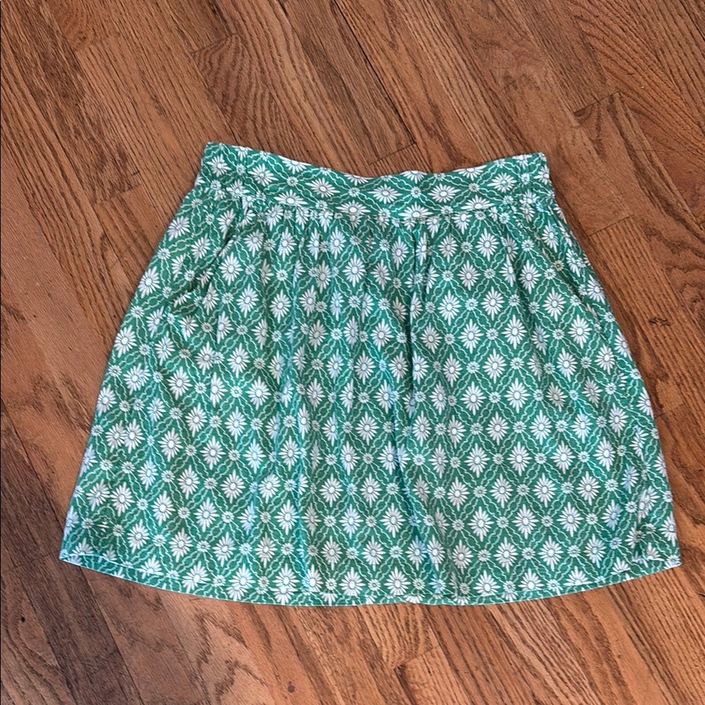 Loft Outlet Green Patterned Women's Skirt